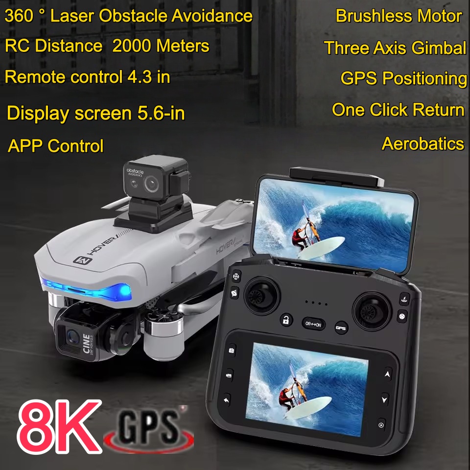 2KM Three-Axis Gimbal Drone 8K - Drone Camera With Gimbal recension och pris